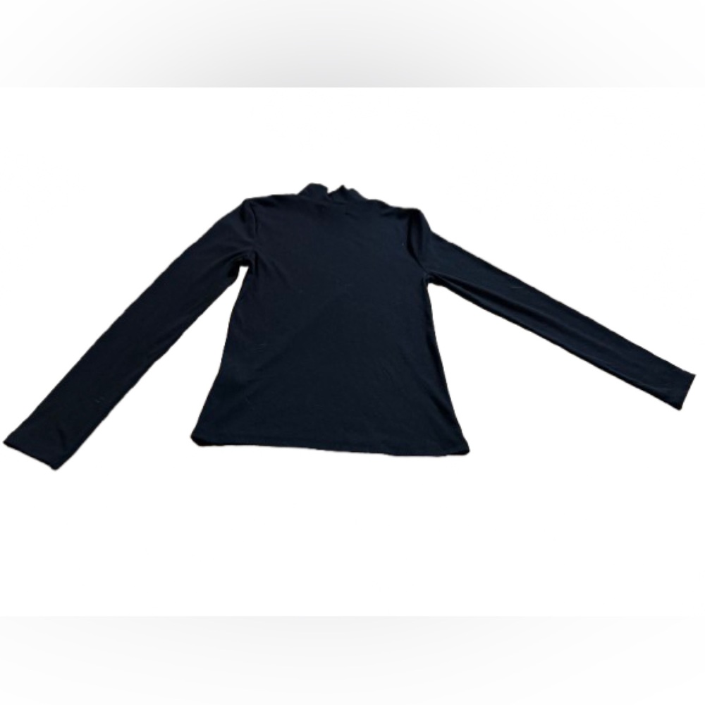 Topshop Black Long Sleeve Mock Neck Top